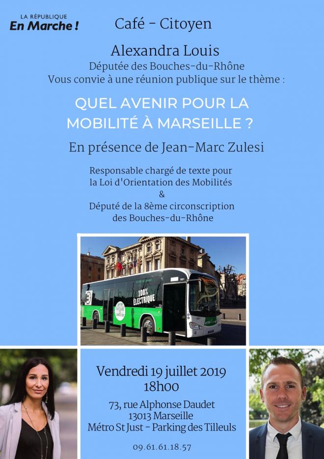 Café-Citoyen d'Alexandra Louis : Quel avenir pour la mobilité à Marseille ? en présence de Jean-Marc Zulesi