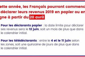 Informations sur la déclaration des revenus 2019