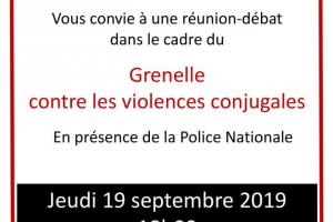 Réunion publique - Grenelle contre les violences conjugales - Jeudi 19 septembre 2019