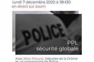 Réunion publique le lundi 7 décembre à 18h30 : échangeons sur la PPL Sécurité Globale