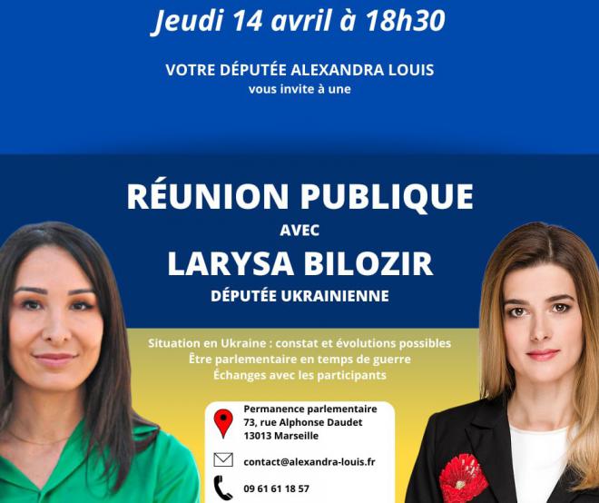 Rencontre avec Larysa Bilozir, députée ukrainienne 