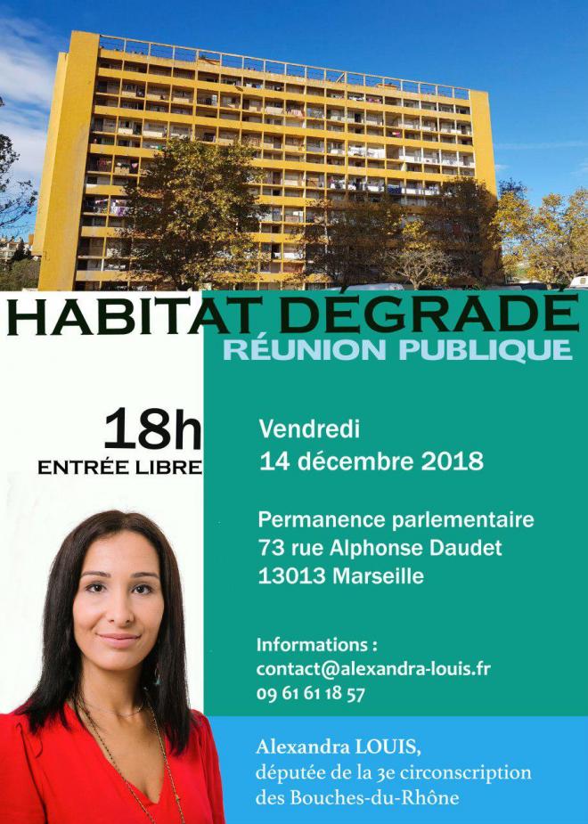 Réunion publique sur l'habitat dégradé - Vendredi 14 décembre 2018 à 18h 